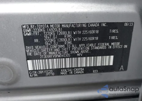 2023 Toyota Rav4 Hybrid Xse z USA, uszkodzony, nr VIN 2T3E6RFV9PW040305